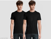 Premium quality cotton T-shirts for men, solid color, short sleeves - India origin