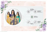 Art Silk MALGUDI Saree & Blouse, printed with Indian motifs on free size