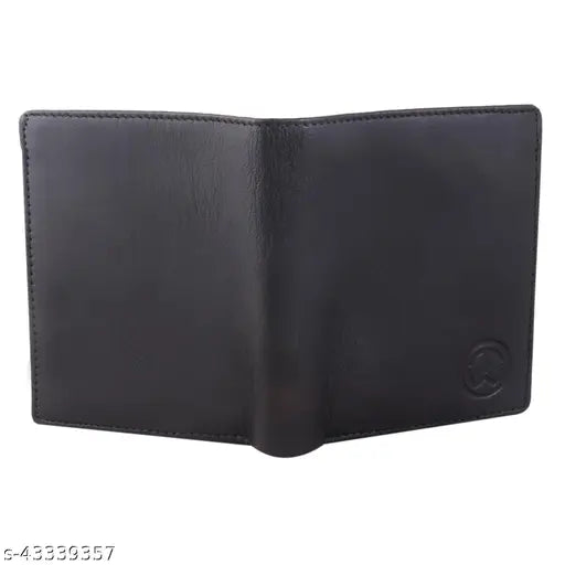 Solid leather men's formal wallet with 2 compartments and coin pocket. Made from genuine sheep leather, ideal for modern, stylish men