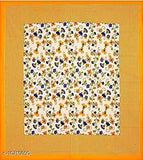 Yellow cotton Jaipuri queen size bedsheet with 2 pillow covers, soft and luxurious for a stylish bedroom