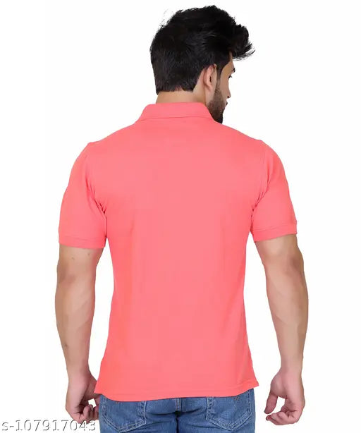 Indian-made, printed Ogarti cotton solid men's short-sleeve T-shirt in attractive color, ideal for casual occasions