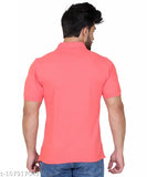 Indian-made, printed Ogarti cotton solid men's short-sleeve T-shirt in attractive color, ideal for casual occasions
