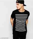 Striped polyester t-shirt, premium quality fabric for men and women, perfect for wear or layering