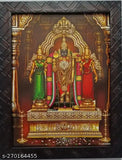 Synthetic resin Tiruttani Goddess Valli Devasena Deivanai Subramanya Swamy Murugan 9x12 inches indoor photo frame, depicting Hindu deity Murugan
