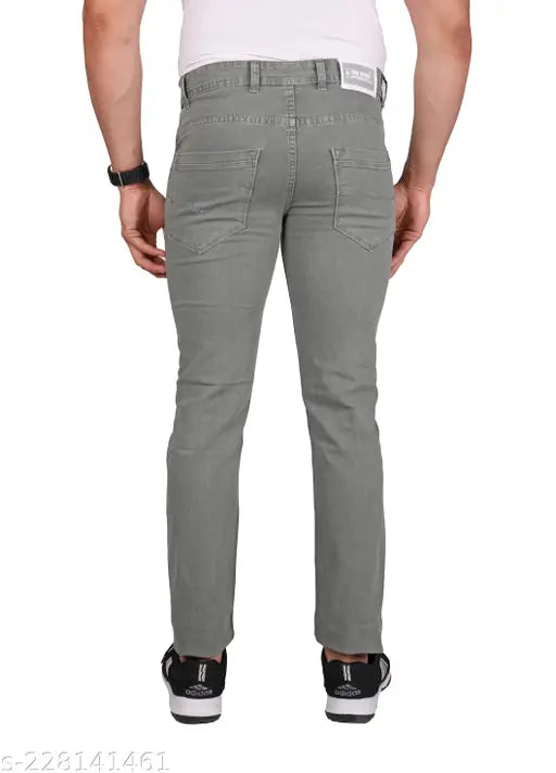 Denim jeans for men, RIGBONE Men's solid stretchable denim pants with comfort fit, lightly washed and five pockets, available in sizes 30-40 (31/42/36, 32/42/38, 34/42/40, 36/42/42, 38/42/44, 40/42/46). India origin
