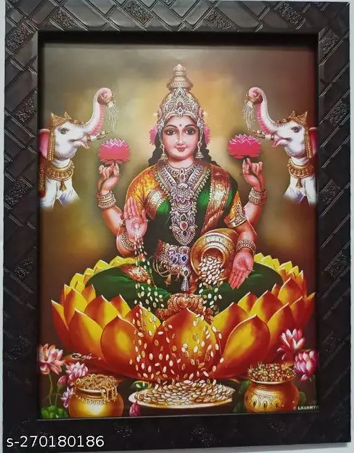 Synthetic resin Maha Lakshmi Devi statue, Hindu goddess of prosperity, India origin