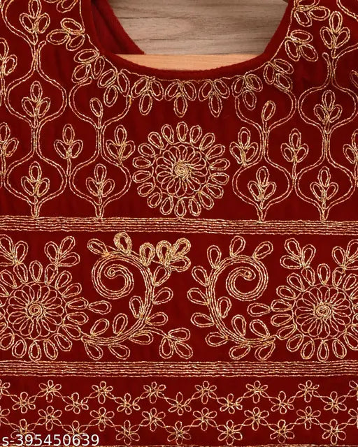 Velvet lehenga and net dupatta for ethnic girls, embroidered unstitched lehenga choli in various sizes from 6-24 months, Indian origin