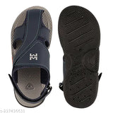 MaybachBlue Pu sole & TPR Velcro sandals - Latest design casual wear for boys outdoor activity, textured net pattern