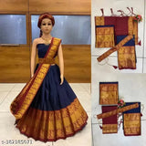 Silk embroidered irls lehenga choli set with dupatta, 9-14 years, Indian ethnic wear