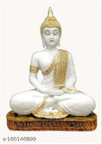 Goldiluxe Meditating Buddha Statue, polyresin figurine with 10cm length, 17cm height, and 22cm breadth. Ideal for home decor, living room, study room, office gifting items. Brings success and prosperity at home. Handcrafted in India
