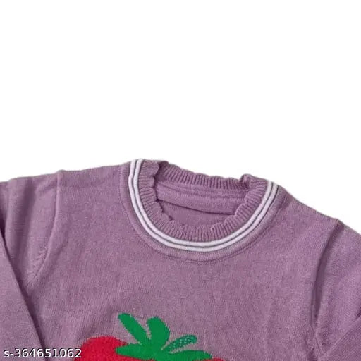 Woolen unisex winter sweater, lightweight self-design for babies (1-2 years), Morvika India