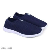 Indian-made striped net mesh women's sports shoes, PVC sole, closed back (sizes IND-4 to IND-9)