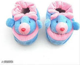 Trendy PU multicolor baby booties, embellished net design, slip-on, suitable for 0-12 months, India origin