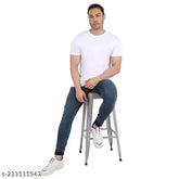 Solid polyester t-shirt, short sleeves, made in India