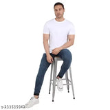 Solid color polyester t-shirt, short sleeves, made in India