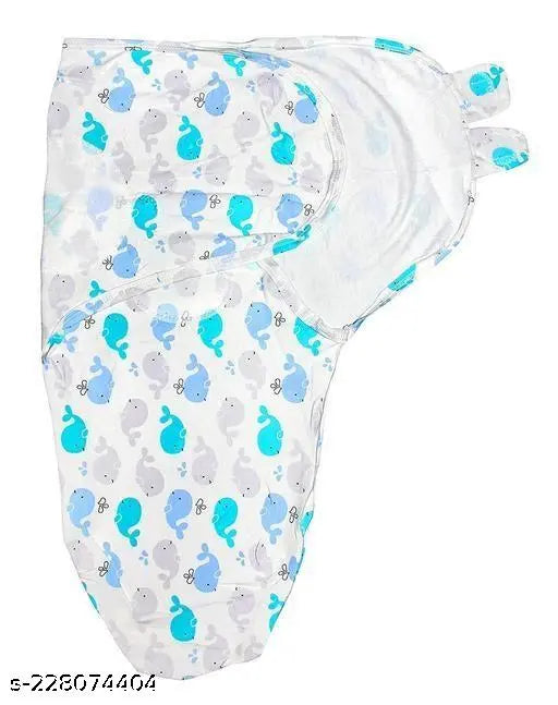 Multicolor ethnic motifs swaddle blanket, adjustable for baby boys and girls, soft 100% cotton for comfort