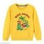 Cotton blend winter sweatshirt for kids, jungle lion family print, vibrant color options, long sleeves, wide age range