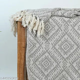 Lavender Stitch Weave 100% Cotton throw blanket, soft, plush, warm. Ideal for beds, couches, sofas and chairs. 50x60 inches