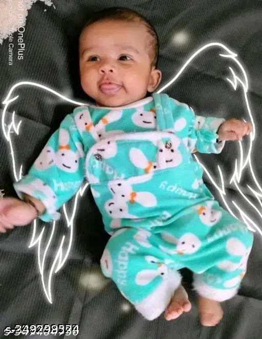 Woolen kids winter dungarees, 0-3M size for both boy & girl