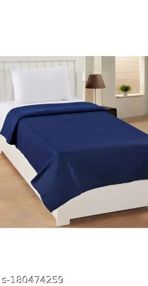 Navrudra solid fleece AC blanket, 220 thread count, 3D printed design, ideal for cooling rooms