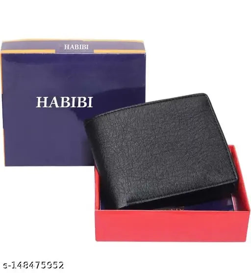 Brown faux leather Batua Tan men's wallet, featuring 5 compartments for casual, evening, party, formal, and travel use. Measures 12 cm x 10 cm. Made in India