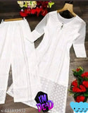 Fashionable Georgette kurta sets with palazzos, embroidered net, three-quarter sleeves. Sizes S-XXXL, origin India