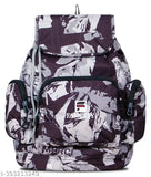 Black and white textured polyester FANCEIY Medium Girls Backpack for school/college use, featuring a drawstring closure and multiple pockets, ideal for casual outings or travel adventures