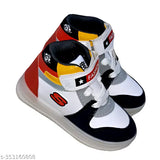Canvas and rubber light shoes for boys: colorblocked, velcro fastening, latest fashionable fancy kids led casual shoes