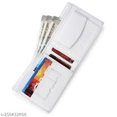 White faux leather wallet, 5 card slots, sleek and modern design by Zhermack Men