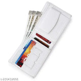 White faux leather Zhermack men's wallet with 5 card slots and 2 compartments, ideal for casual, formal, evening parties