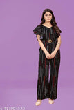 Women's rayon printed jumpsuit with three-quarter sleeves, available in sizes M, L, XL (M: 36-32-38, L: 38-34-40, XL: 40-36-42), origin India