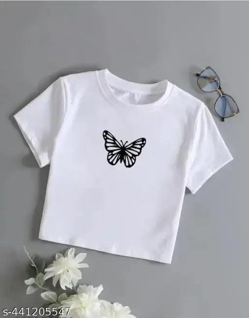 Royal branded cotton crop top t-shirt, printed pattern on short sleeves, women's size XXL