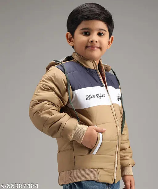 Trendy colorblocked polyester zipper hoodie for kids (2-9 years), featuring full sleeves with mesh inserts and two side pockets. Ideal for winter wear and chilly seasons