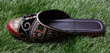 Colorblocked patent leather Stylist Rajwadi Bantu shoes, fashionable footwear for sizes IND-4 to IND-8 from India
