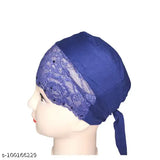 Cotton canvas hijab cap under scarf, self-designed Indian head wrap set of 4 pieces