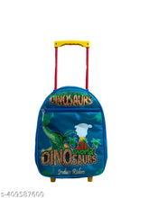 DARK green & light blue Indian Riders DINASOUR kids school travel trolley bags (16 in, 30 L), waterproof polyester. Durable, spacious, and adjustable for toddlers aged 2-12