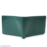 Solid faux leather bi-fold wallet by Classic World, features 2 zip pockets & coins compartment