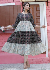 Cotton three-quarter sleeve v.t fashion, printed combo XXL (bust size 44in), Indian apparel
