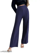 Cotton blend solid net bellbottom regular fit palazzos for women, size 28, 30, 32, 34, 36 - made in India