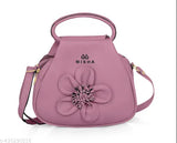 Faux leather sling bag for women, holds 3 compartments, free size (9"L x 4"W x 9"H) - trendy accessory by MISHA