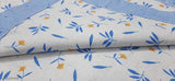 Golden leaf cotton botanical multicolor flat sheets, soft summer topsheets for single bed (pack of 2), awesome border design