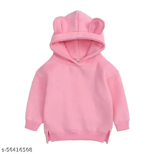 Pink wool boys' sweatshirts & hoodies pack of 1, solid pattern, size range: 12-18 months to 10-11 years, India origin