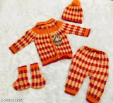 Wool long-sleeve, modern stylish boys sweater. One piece from India for newborns