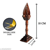 Gold-plated Lord Muruga om vel car dashboard idol, Indian religious decor and office art