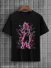 Men's black graphic printed 100% cotton blend regular fit half sleeve t-shirt - trendy style accessory