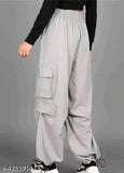 Black/Grey Lycra MP Fashion cargo combo pants with four pockets, suitable for casual wear