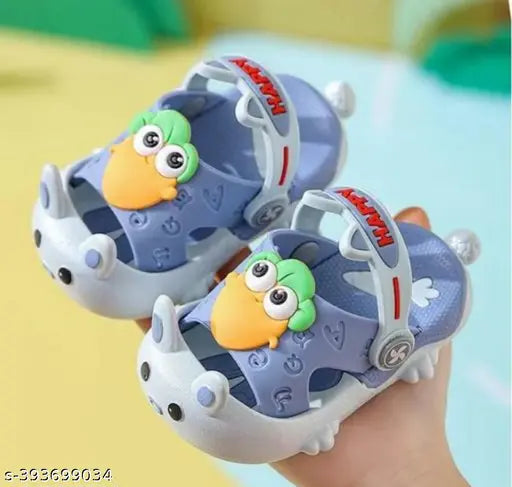 Blue PVC and rubber Hello Kitty unisex kids clogs - Slip-on design with adjustable back strap for easy wear and play, lightweight and breathable for indoor or outdoor use