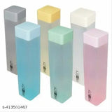 Multicolor, unbreakable food-grade plastic fridge square water bottle (1L), soft mat finish, BIS/ISI certified, leak-proof, reusable, eco-friendly hydration bottle