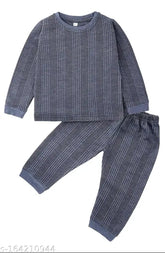 Kids winter wear thermal set (1pc) - Soft wool, long sleeve body warmer for kids in solid pattern, suitable for boys and girls