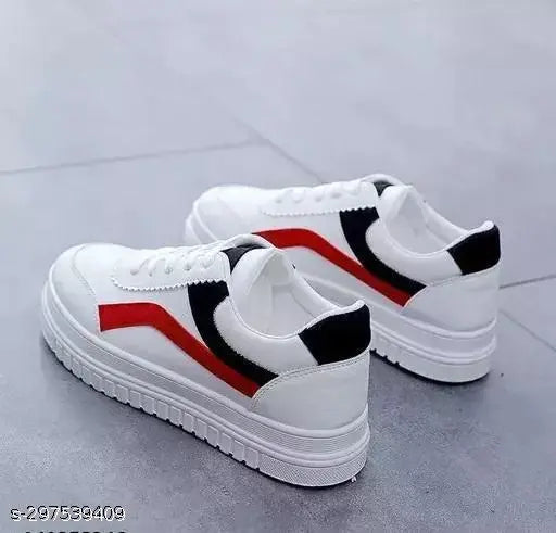 Synthetic canvas sneakers for girls, printed design, lace-up fastening - size 8 Indian-made kids shoe